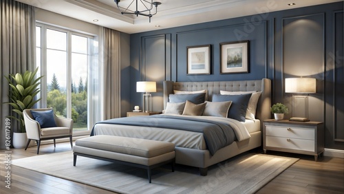 he color palette of a modern bedroom tends to be crisp and clean  often revolving around a monochromatic scheme with subtle variations. Whites and light neutrals dominate  creating a sense of space 