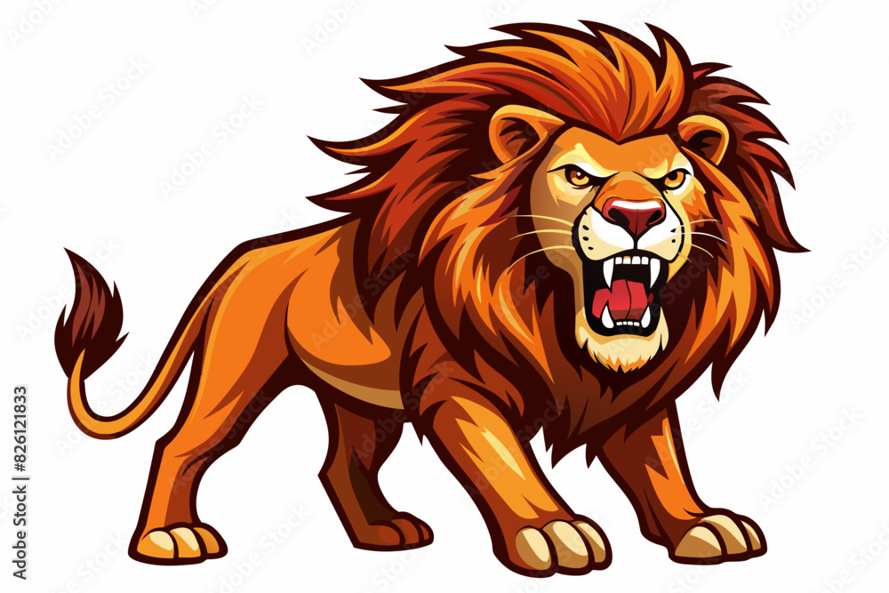 A angry lion vector artwork image illustration A angry lion vector artwork image illustration