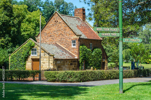 Historic heritage building of Captain Cook's Cottage, in the Fitzroy Gardens. it is an eighteenth-century two-storey cottage and garden, and a tourist attraction in Melbourne, Australia. © Doublelee