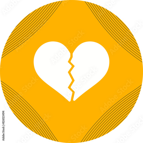 Broken Heart Vector Icon