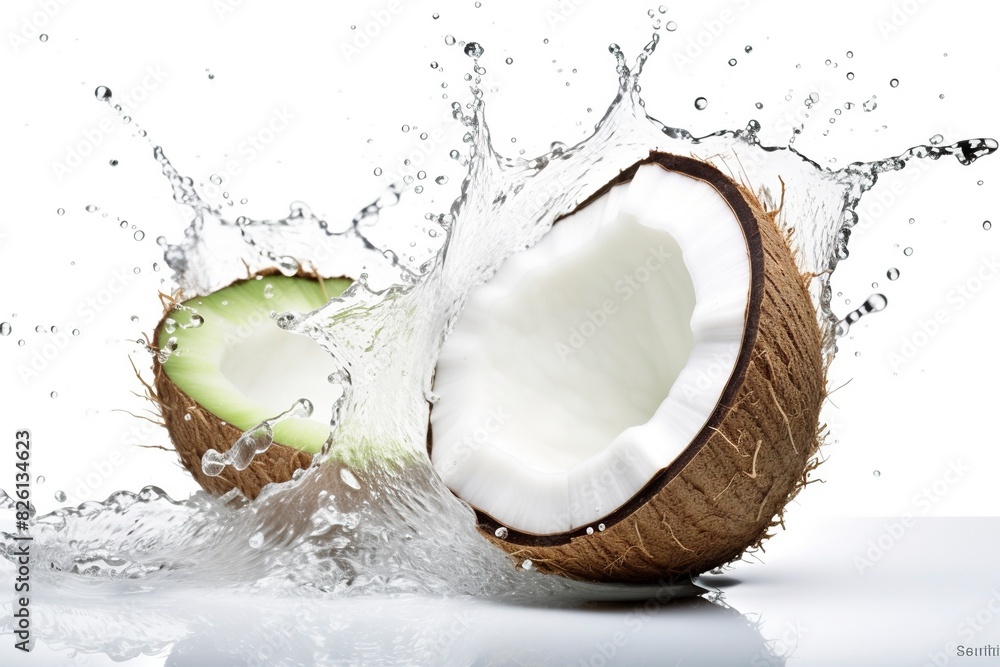 fresh coconut background with generative ai fresh coconut background with generative ai