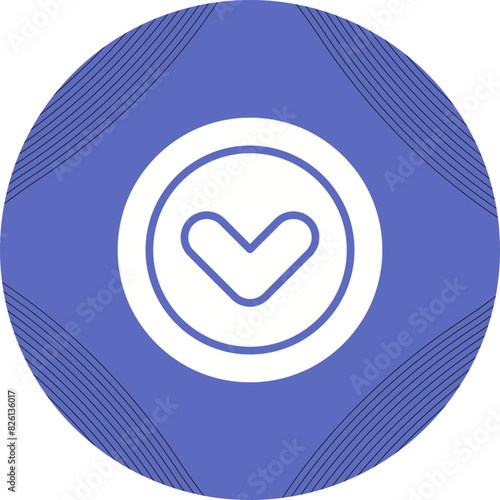 Angle Down Vector Icon