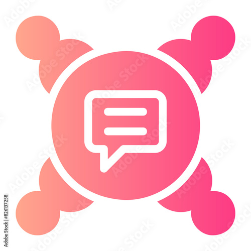 discussion gradient icon