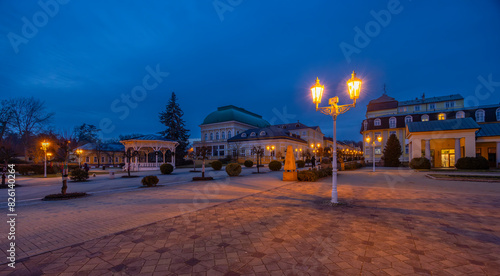 Frantiskovy lazne spa town during evening, UNESCO World Heritage Site, Western Bohemia, Czech Republic photo