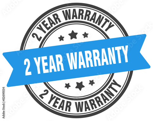 Free Download 2 year warranty stamp. 2 year warranty label on transparent background. round sign - GFXLoad