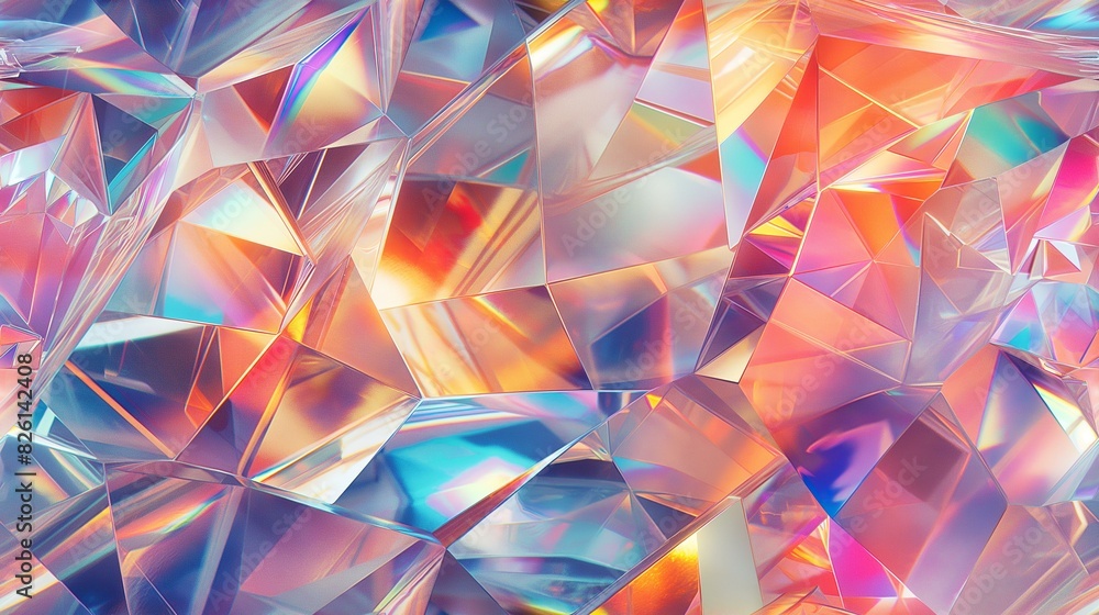 Iridescent Crystal Abstract Background Iridescent Crystal Abstract Background
