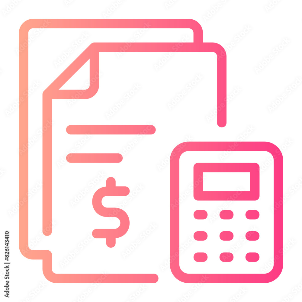 financial report gradient icon financial report gradient icon