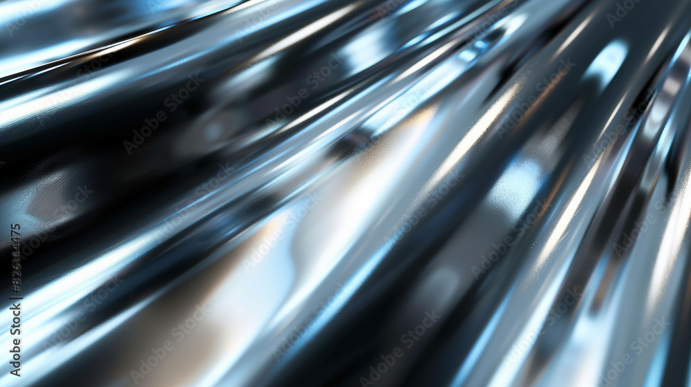 A series of silver lines are shown in a bright light. The lines are curved and appear to be moving. Concept of motion and energy A series of silver lines are shown in a bright light. The lines are curved and appear to be moving. Concept of motion and energy