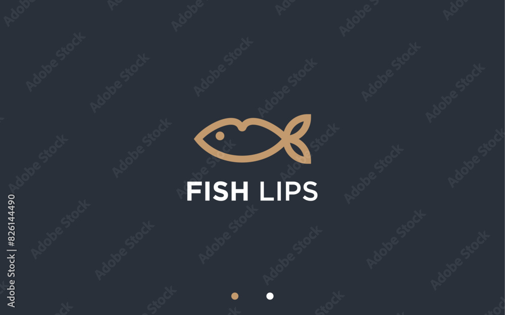 lips with fish logo design vector silhouette illustration lips with fish logo design vector silhouette illustration