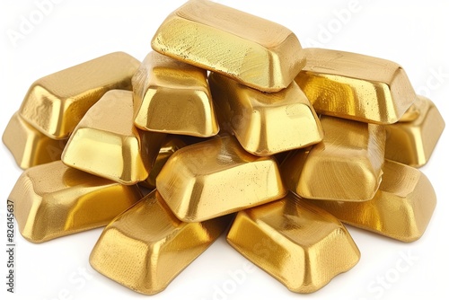A pile of gold bars stacked on top of each other, depicting a concept of financial pyramid chaos