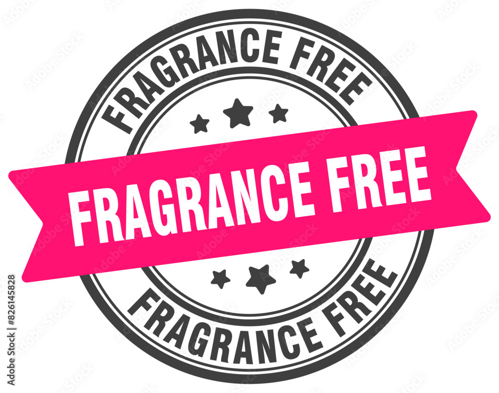 fragrance free stamp. fragrance free label on transparent background. round sign