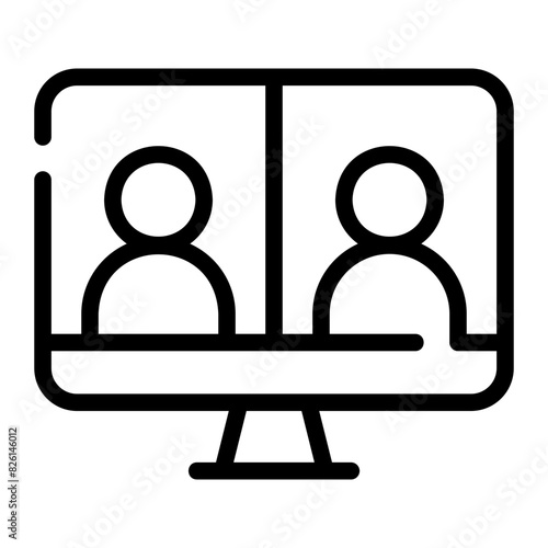 video conference line icon
