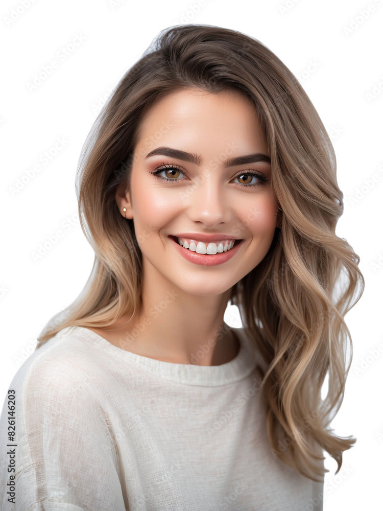 Portrait Of A Smiling Woman Hair Portrait Of A Smiling Woman Hair