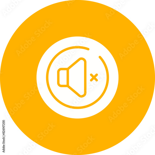 Mute Circle Vector Icon