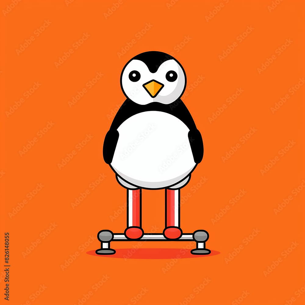 Pogo_Panda_Panda_bouncing_on_a_pogo_stick_Modern_Line Pogo_Panda_Panda_bouncing_on_a_pogo_stick_Modern_Line