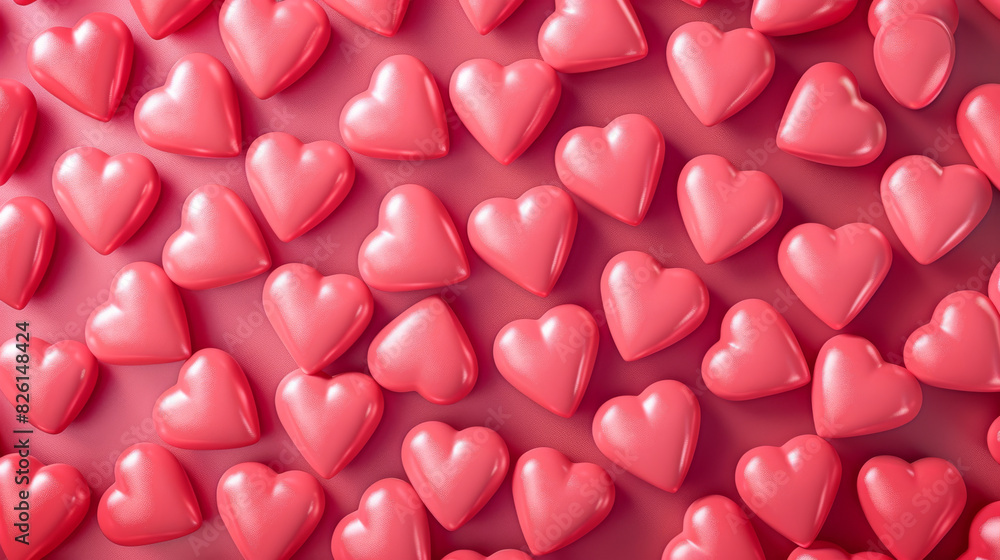 Red heart seamless pattern illustration Red heart seamless pattern illustration