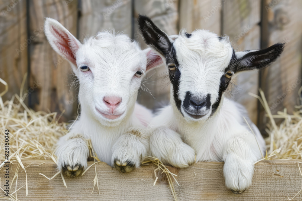 Obraz premium Two goats. Farm animals