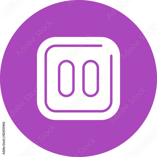 Pause Sqaure Vector Icon