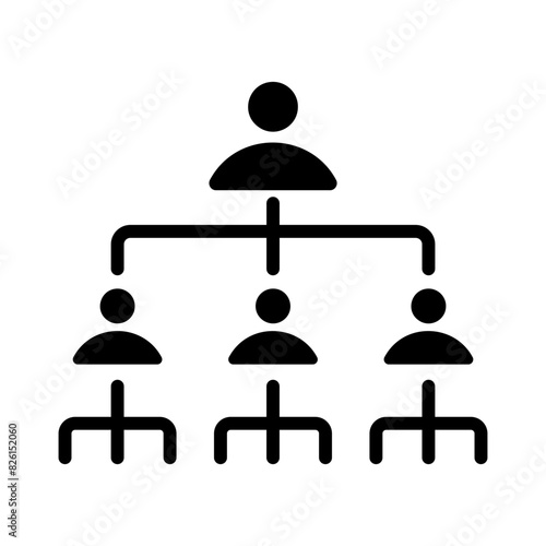 A handy solid icon of organizational hierarchy 