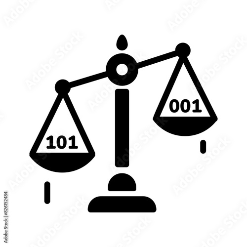 Latest solid icon of data comparison 