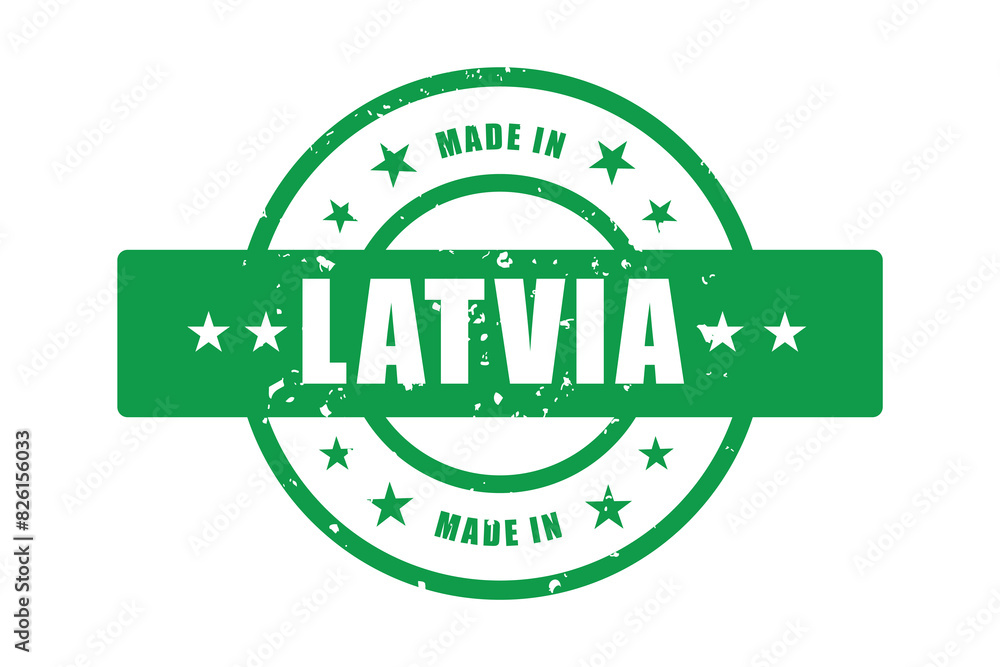 Made In Latvia Rubber Stamp, product stamp