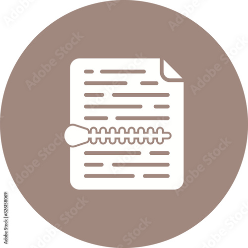 Zip File Vector Icon