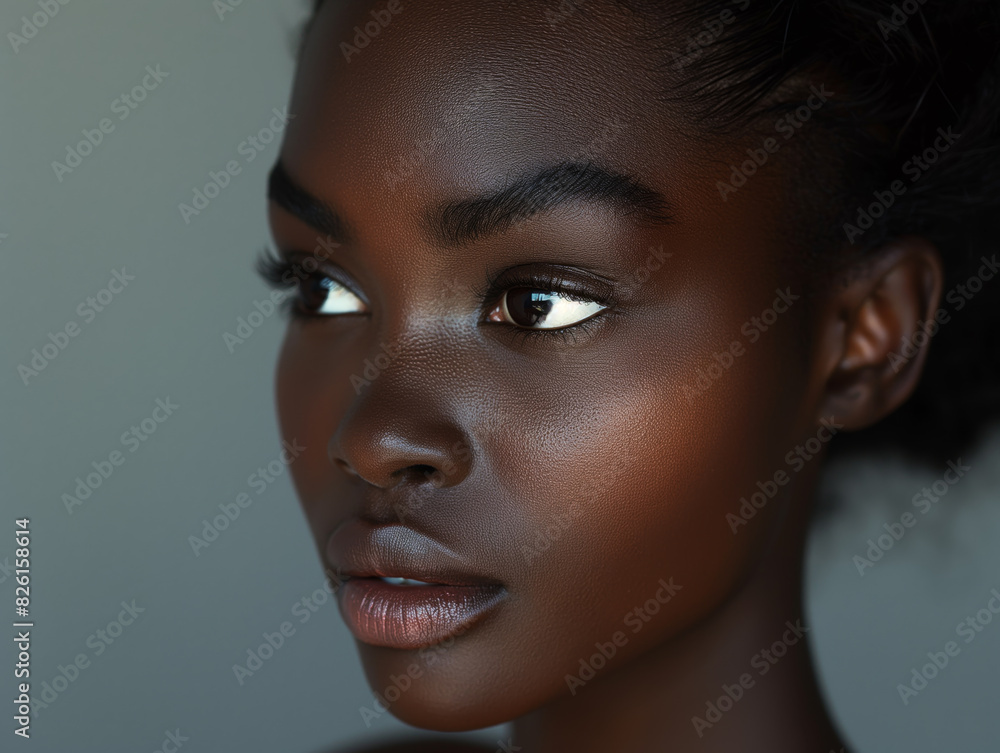 Ein schwarzes weibliches Model posiert Ein schwarzes weibliches Model posiert