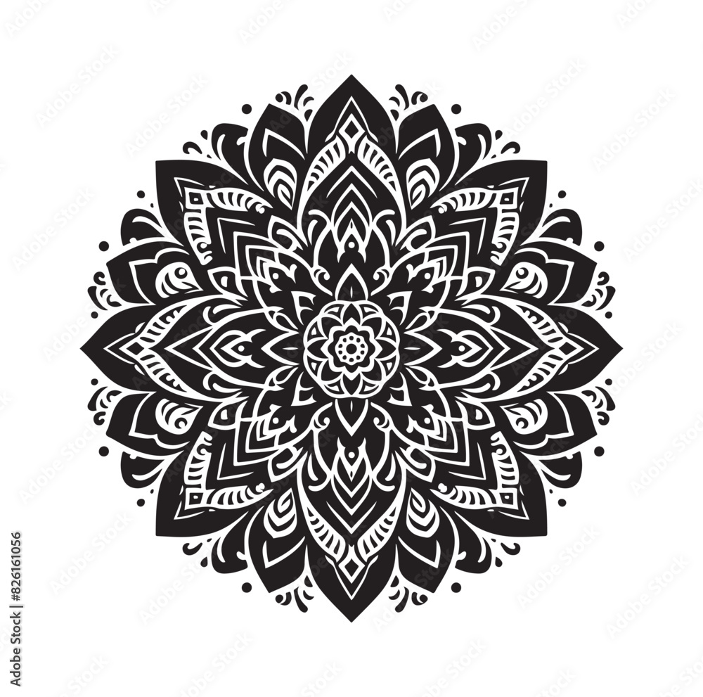 Mandala floral vector illustration set Mandala floral vector illustration set