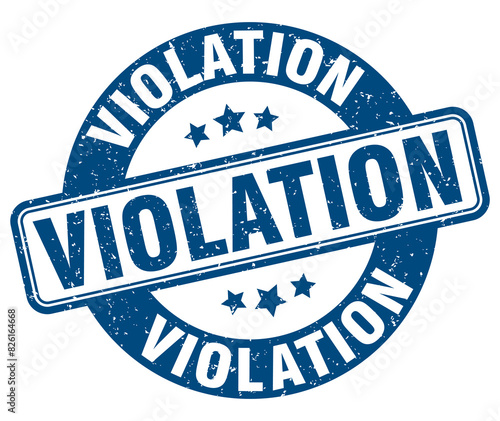 violation stamp. violation label. round grunge sign
