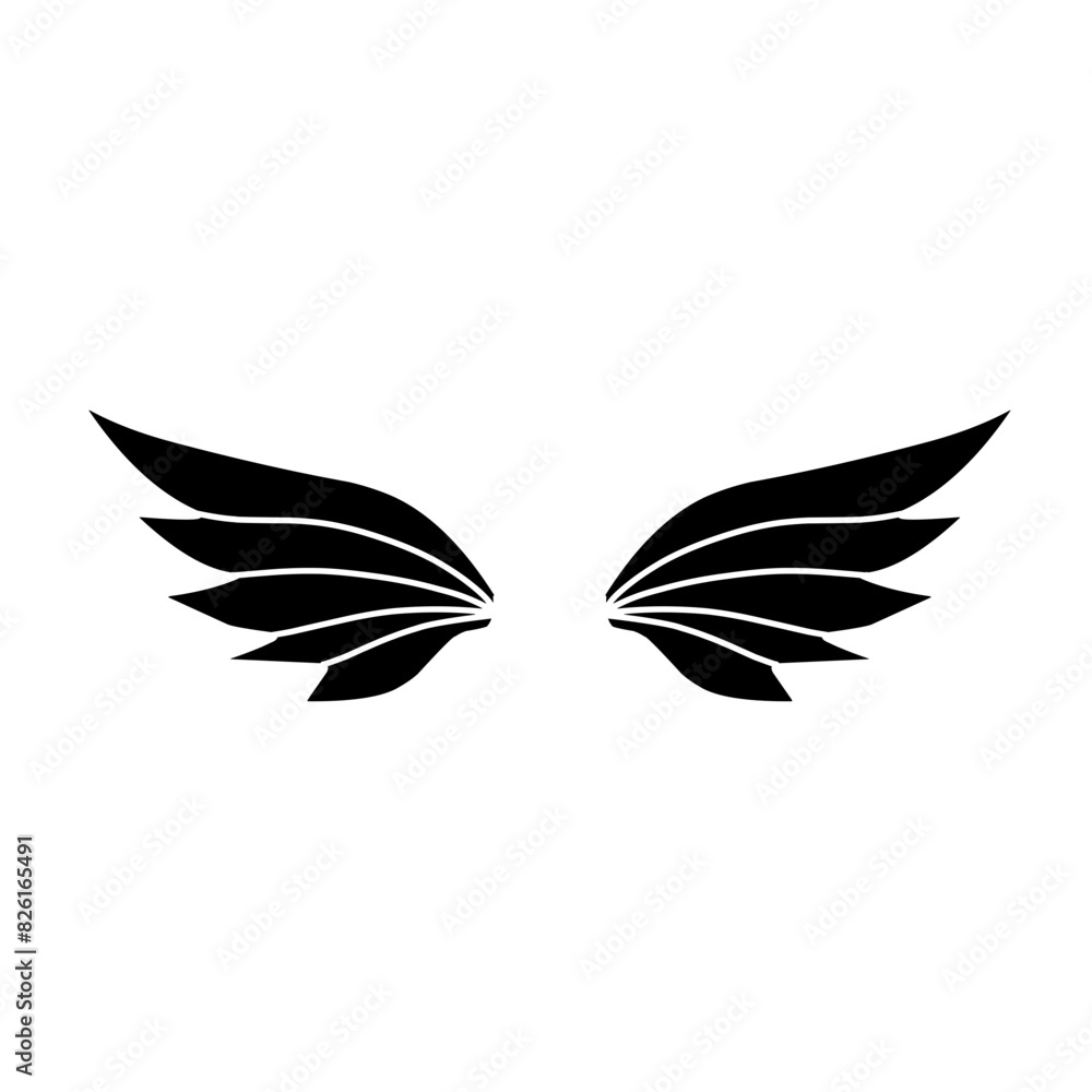 wings silhouette icon