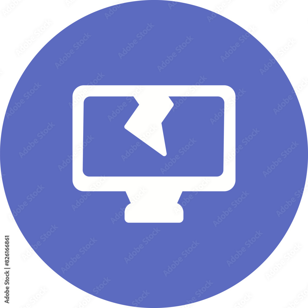 Cracked Vector Icon Cracked Vector Icon