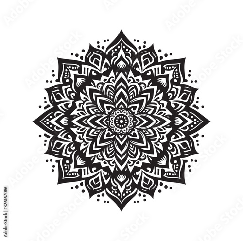 Mandala floral vector illustration set