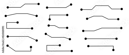 circuit board lanes communication technology vector illustration