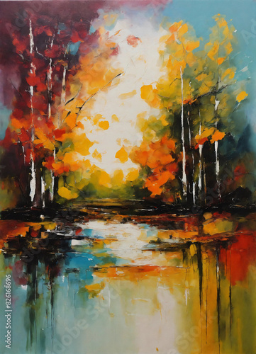 autumn landscape with trees