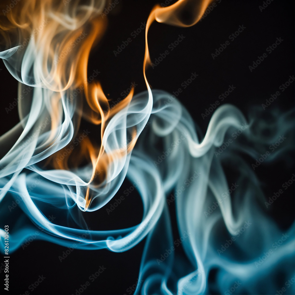 Obraz premium smoke on black,abstract background 