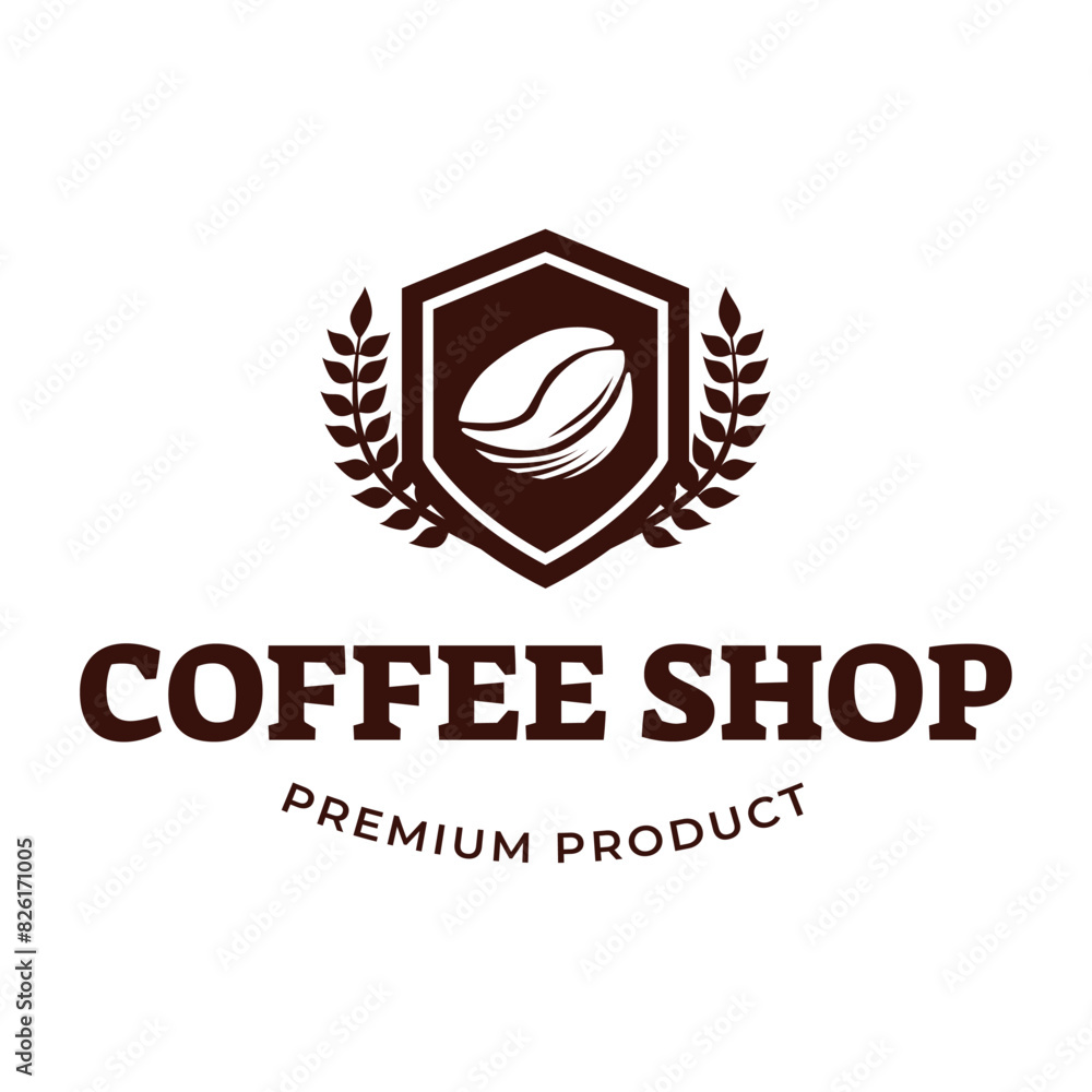 Coffee beans or coffee shop logo vector design template Coffee beans or coffee shop logo vector design template