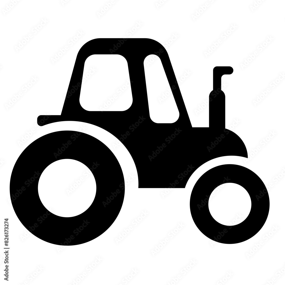 Tractor Icon, Simple Icon Vector Design, best used for presentation, application, web and banner Tractor Icon, Simple Icon Vector Design, best used for presentation, application, web and banner