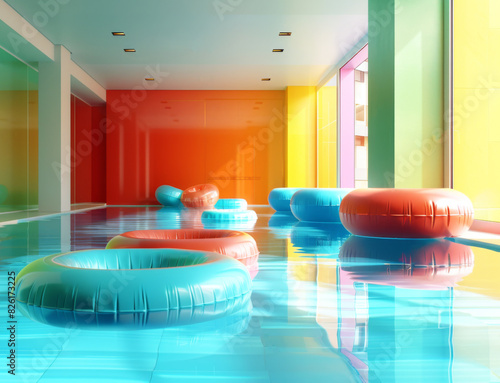 Modern center pool designed for therapeutic and recovery purposes. Safety and ease of use for individuals undergoing physical therapy.