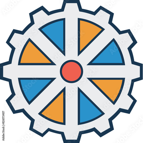 Accumulator  Icon Colored Outline Icon