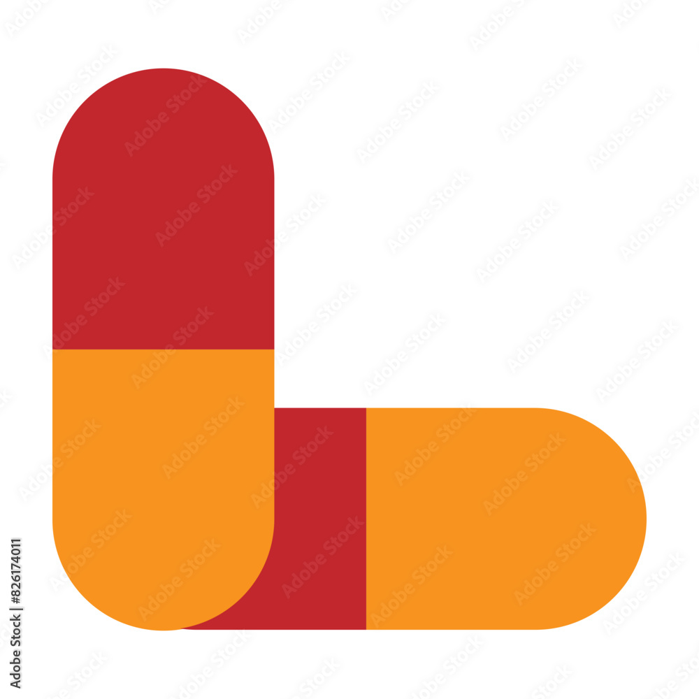 Capsules Flat Icon Design Capsules Flat Icon Design