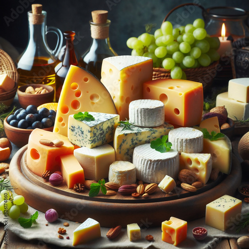 assorted of cheese- french food