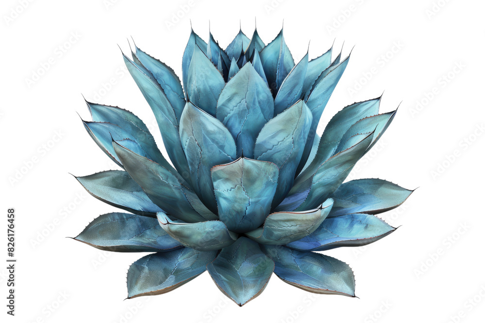 Blu agave plant isolated on white background Blu agave plant isolated on white background