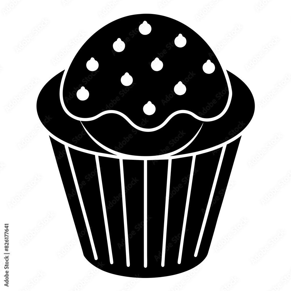Muffin icon vector art silhouette illustration Muffin icon vector art silhouette illustration