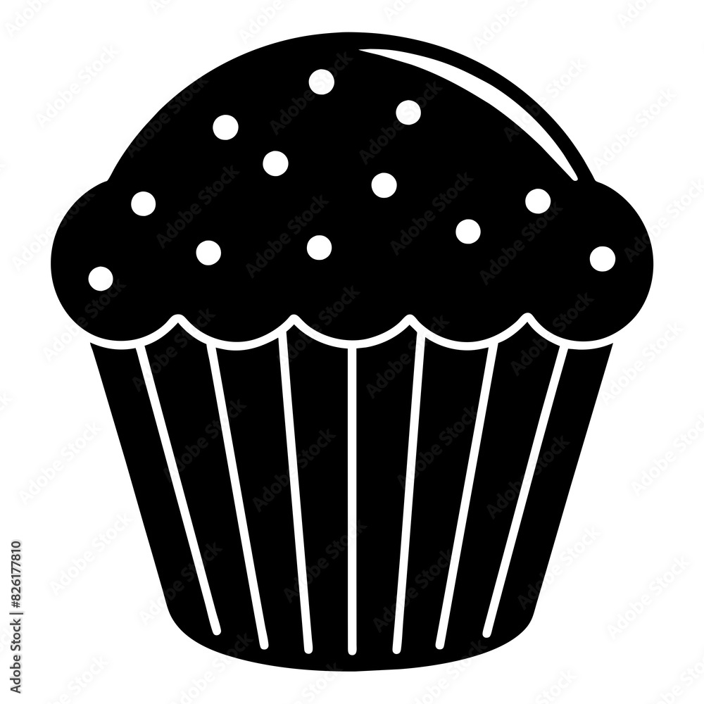 Muffin icon vector art silhouette illustration Muffin icon vector art silhouette illustration