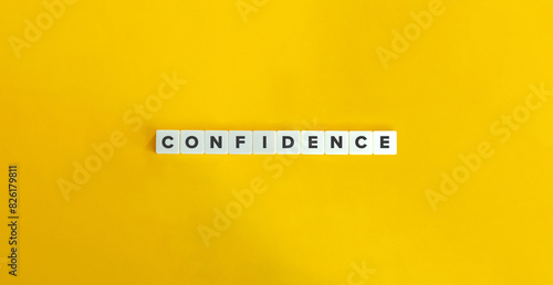 Bilde på lerret Confidence Word and Banner
