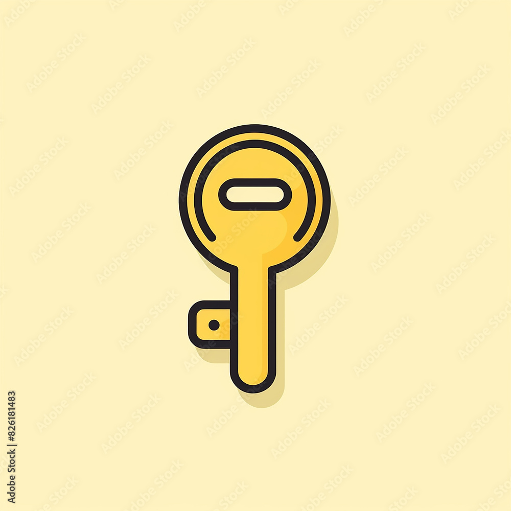 Golden_Keyhole_Modern_Line_Icon_Vector_Line_ Golden_Keyhole_Modern_Line_Icon_Vector_Line_
