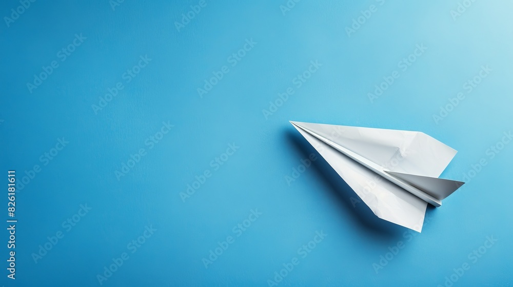 National Paper Airplane Day background concept with copy space National Paper Airplane Day background concept with copy space