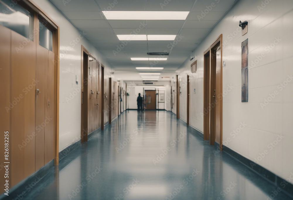 Corridor in school Corridor in school