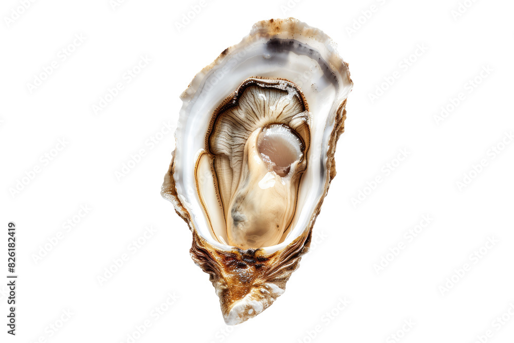 Naklejka premium Fresh oyster isolated on white background