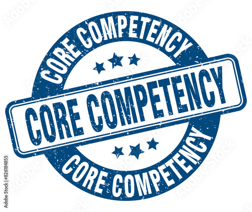 core competency stamp. core competency label. round grunge sign